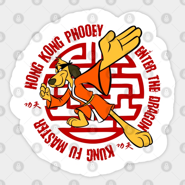 Hong Kong Phooey, Enter the Dragon,  the Kung Fu Master Sticker by Teessential